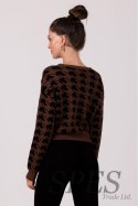 Sweter Damski Model BK104 Brown - BE Knit