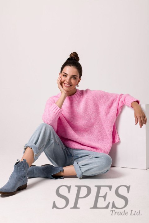 Sweter Damski Model BK105 Pink - BE Knit