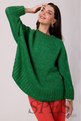 Sweter Damski Model BK105 Szmaragd - BE Knit