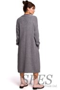 Sweter Kardigan Model BK053 Grey - BE Knit