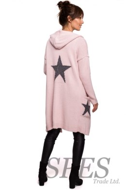 Sweter Kardigan Model BK063 Powder Pink - BE Knit