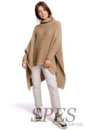 Sweter Ponczo Model BK049 Camel - BE Knit