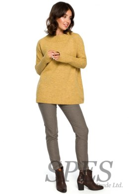 Sweter Damski Model BK009 Musztard - BE Knit