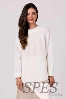 Sweter Damski Model BK105 White - BE Knit