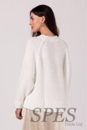 Sweter Damski Model BK105 White - BE Knit