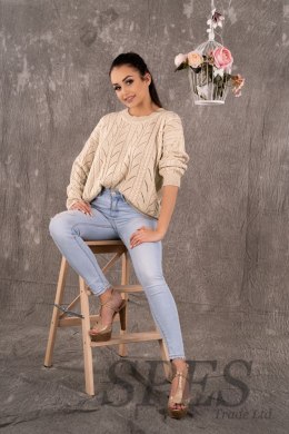 Sweter Damski Model Marynesta Beige - Merribel