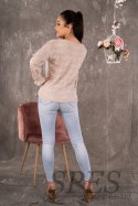 Sweter Damski Model Venigam Beige - Merribel