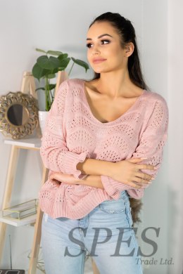 Sweter Damski Model Venigam Powder Pink - Merribel