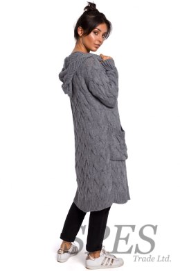 Sweter Kardigan Model BK033 Grey - BE Knit