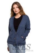 Sweter Kardigan Model BK074 Blue - BE Knit