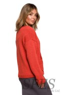 Sweter Kardigan Model BK074 Orange - BE Knit