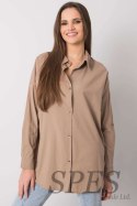 Koszula Damska Model EM-KS-004.42 Dark Beige - Ex Moda