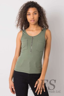 Koszulka Top MOdel DHJ-TP-13287.36P Khaki - Italy Moda