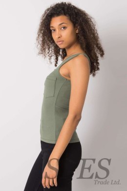 Koszulka Top MOdel DHJ-TP-13287.36P Khaki - Italy Moda