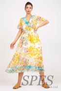 Sukienka Model DHJ-SK-15967-1.01P White/Yellow - Italy Moda