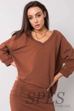 Bluza Damska Model RV-BL-5676.09 Dark Brown - Rue Paris