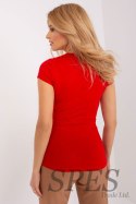 Bluzka Model RV-TS-5636.18 Red - Rue Paris