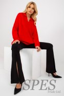 Sweter Damski Model LC-SW-2261.00P Red - Rue Paris