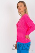 Sweter Damski Model LC-SW-8022.04P Fluo Pink - Rue Paris