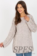 Sweter Damski Model LC-SW-8044.06X Light Beige - Rue Paris