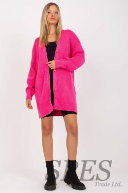 Sweter Kardigan Model LC-SW-0267.06X Fluo Pink - Rue Paris