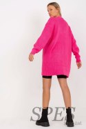 Sweter Kardigan Model LC-SW-0267.06X Fluo Pink - Rue Paris