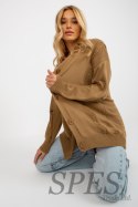 Sweter Kardigan Model LC-SW-8042.60 Camel - Rue Paris