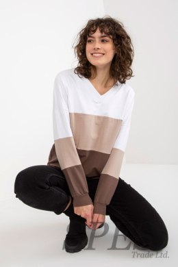 Bluza Damska Model RV-BL-8328.65P White/Brown - Rue Paris