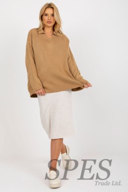 Sweter Damski Model LC-SW-2261.00P Camel - Rue Paris