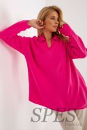 Sweter Damski Model LC-SW-2261.00P Fluo Pink - Rue Paris