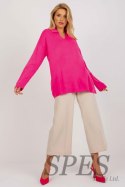 Sweter Damski Model LC-SW-2261.00P Fluo Pink - Rue Paris