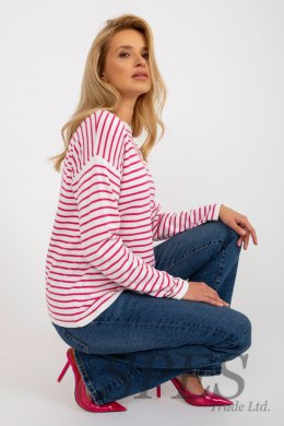 Sweter Damski Model LC-SW-6006.22 White/Pink - Rue Paris