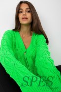 Sweter Kardigan Model LC-SW-8035.06X Fluo Green - Rue Paris