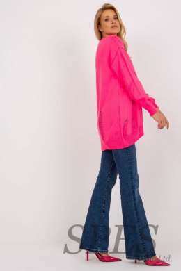 Sweter Kardigan Model LC-SW-8042.69 Fluo Pink - Rue Paris