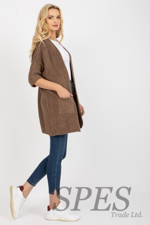 Sweter Kardigan Model LO-SW-LK-3002.98P Brown - Rue Paris