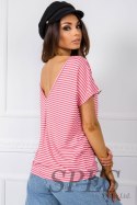 T-shirt Damski Model TP-TS-5480.97P Coral - Rue Paris