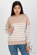 Bluza Damska Model LO-BL-DY-28.01 White/Beige - Rue Paris