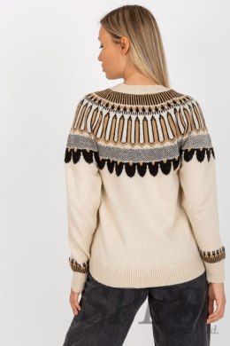 Sweter Damski Model LC-SW-0342.06X Beige - Rue Paris