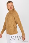 Sweter Damski Model LC-SW-3019.05P Camel - Rue Paris