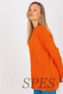 Sweter Damski Model LC-SW-8010.22P Orange - Rue Paris