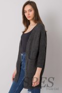 Sweter Kardigan Model ASM-SW-7560.96P Dark Grey - Rue Paris