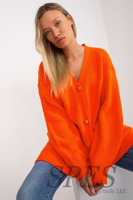 Sweter Kardigan Model LC-SW-0267.06X Orange - Rue Paris