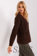 Sweter Damski Model AT-SW-2358.31 Dark Brown - AT