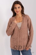 Sweter Damski Model AT-SW-2358.31 Light Brown - AT