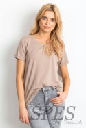 T-shirt Damski Model RV-TS-4838.09P Dark Beige - BFG