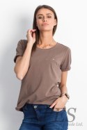 T-shirt Damski Model RV-TS-4838.73P Brown - BFG