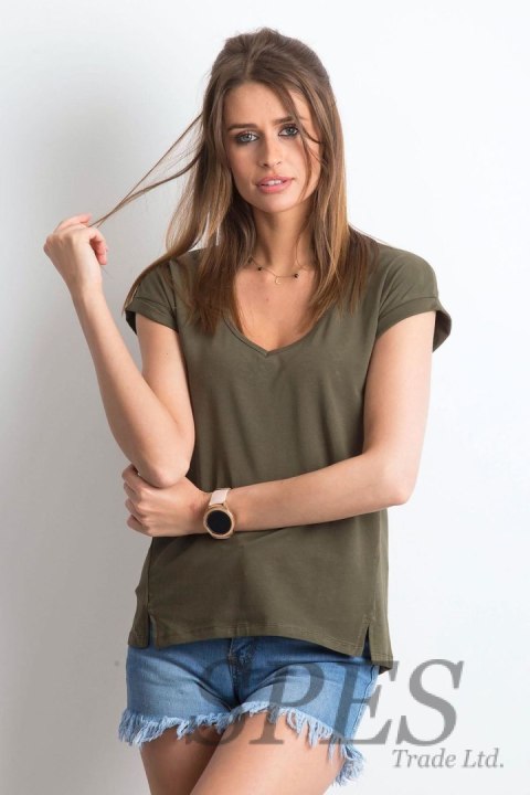 T-shirt Damski Model RV-TS-4839.21P Khaki - BFG