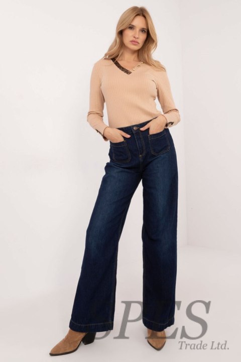 Spodnie Jeansowe Model D80016BD62456D283 Navy - Sublevel