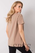 T-shirt Damski Model FA-TS-6892.88 Dark Beige - Fancy