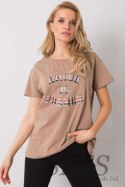 T-shirt Damski Model FA-TS-6892.88 Dark Beige - Fancy